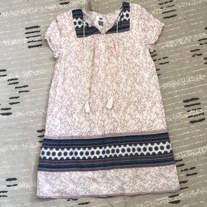 floral patterned pink casual dress